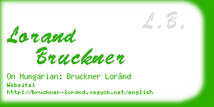 lorand bruckner business card
